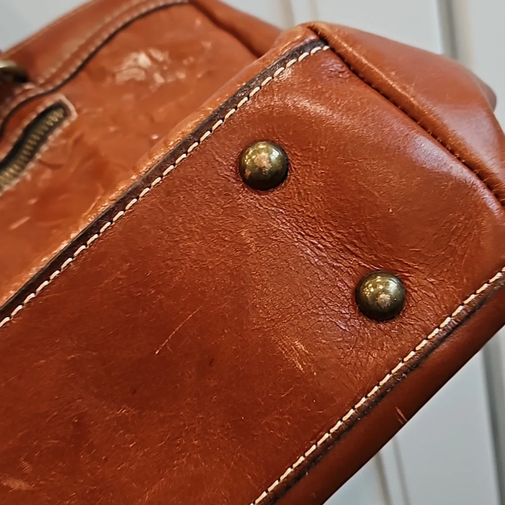 Patricia Nash Florenced Tooled leather Poppy Tote